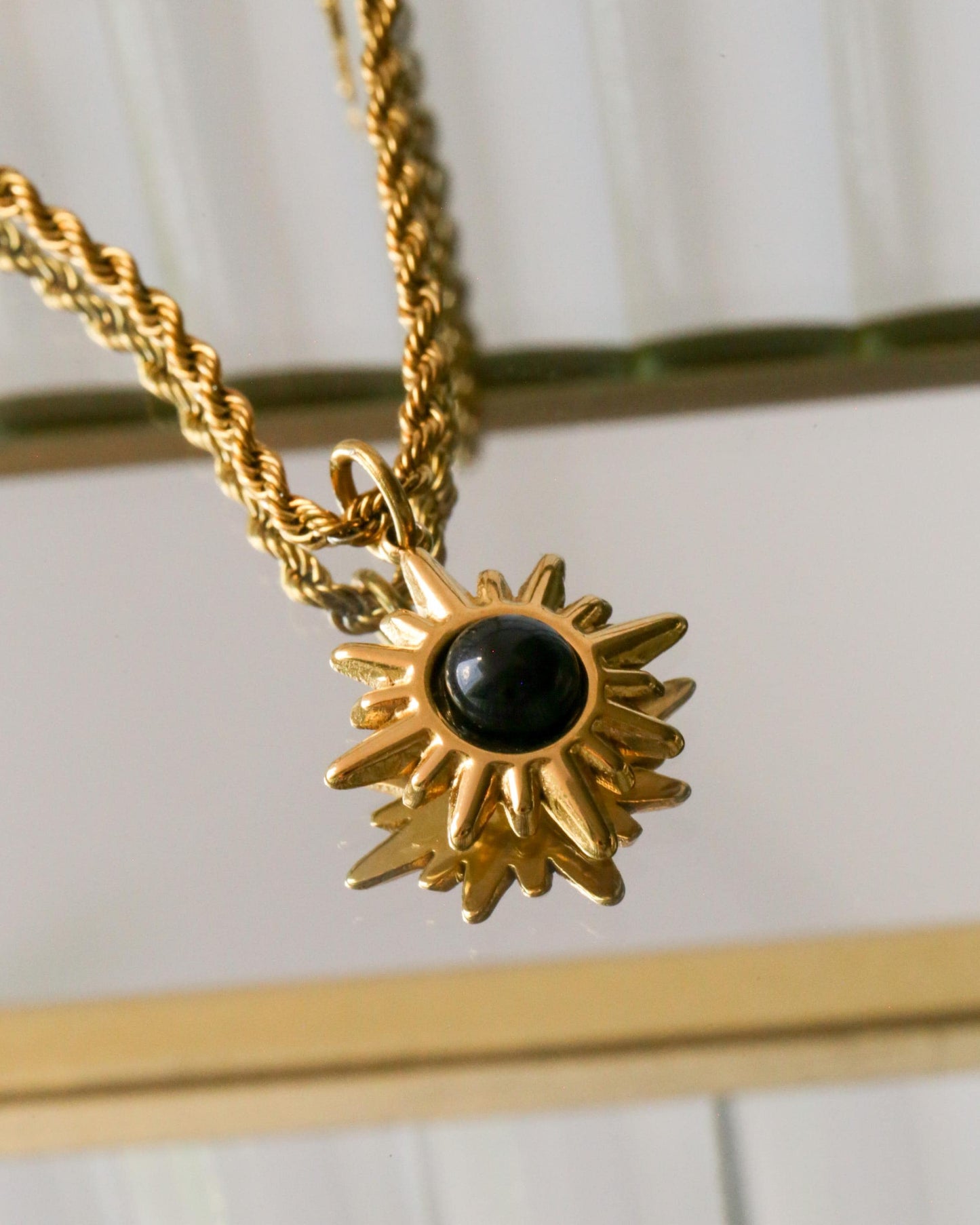 Black Stone Star Necklace