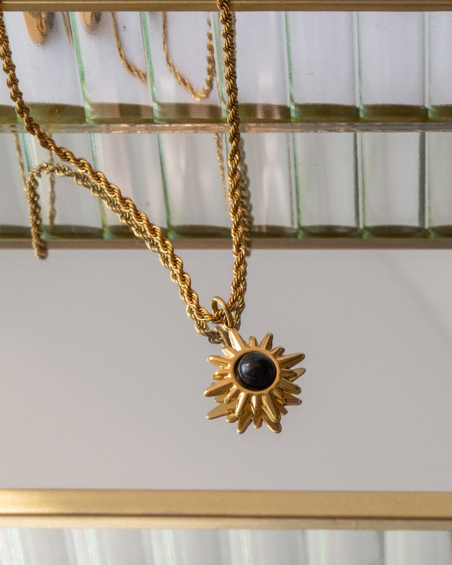 Black Stone Star Necklace
