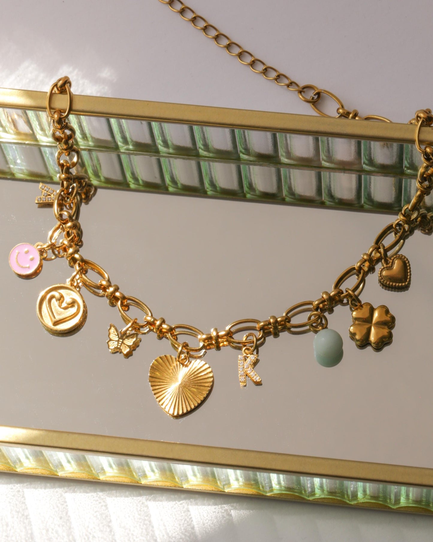 Nine Charm Heart Necklace