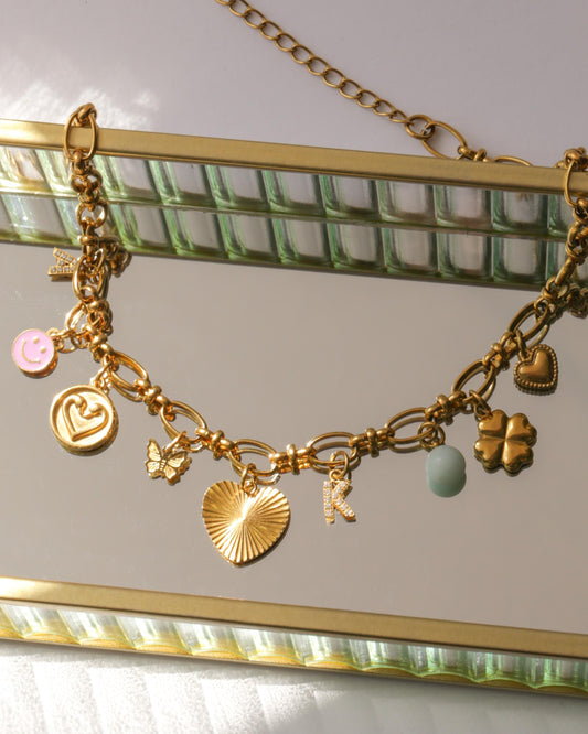 Nine Charm Heart Necklace