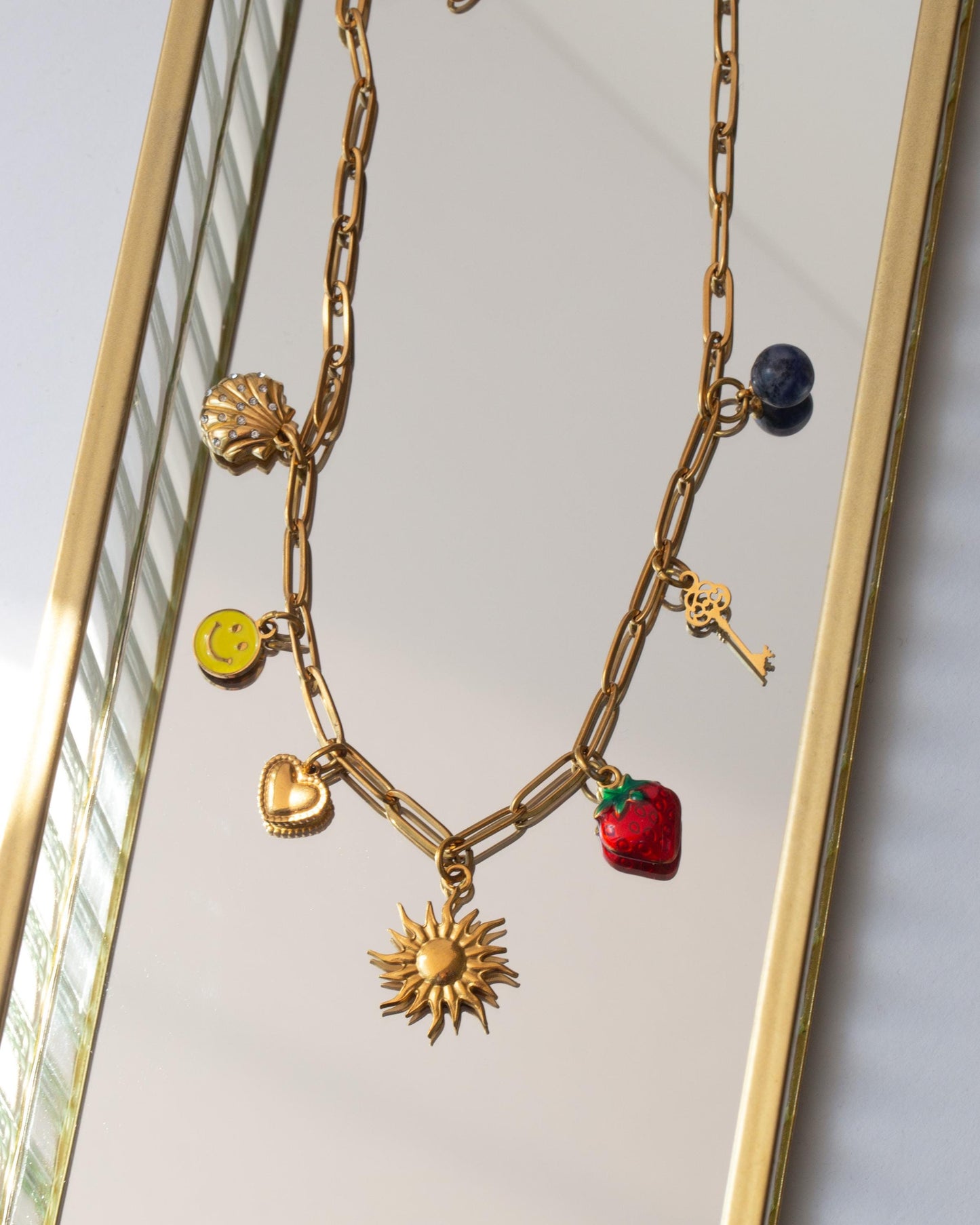 Seven Charm Sun Necklace