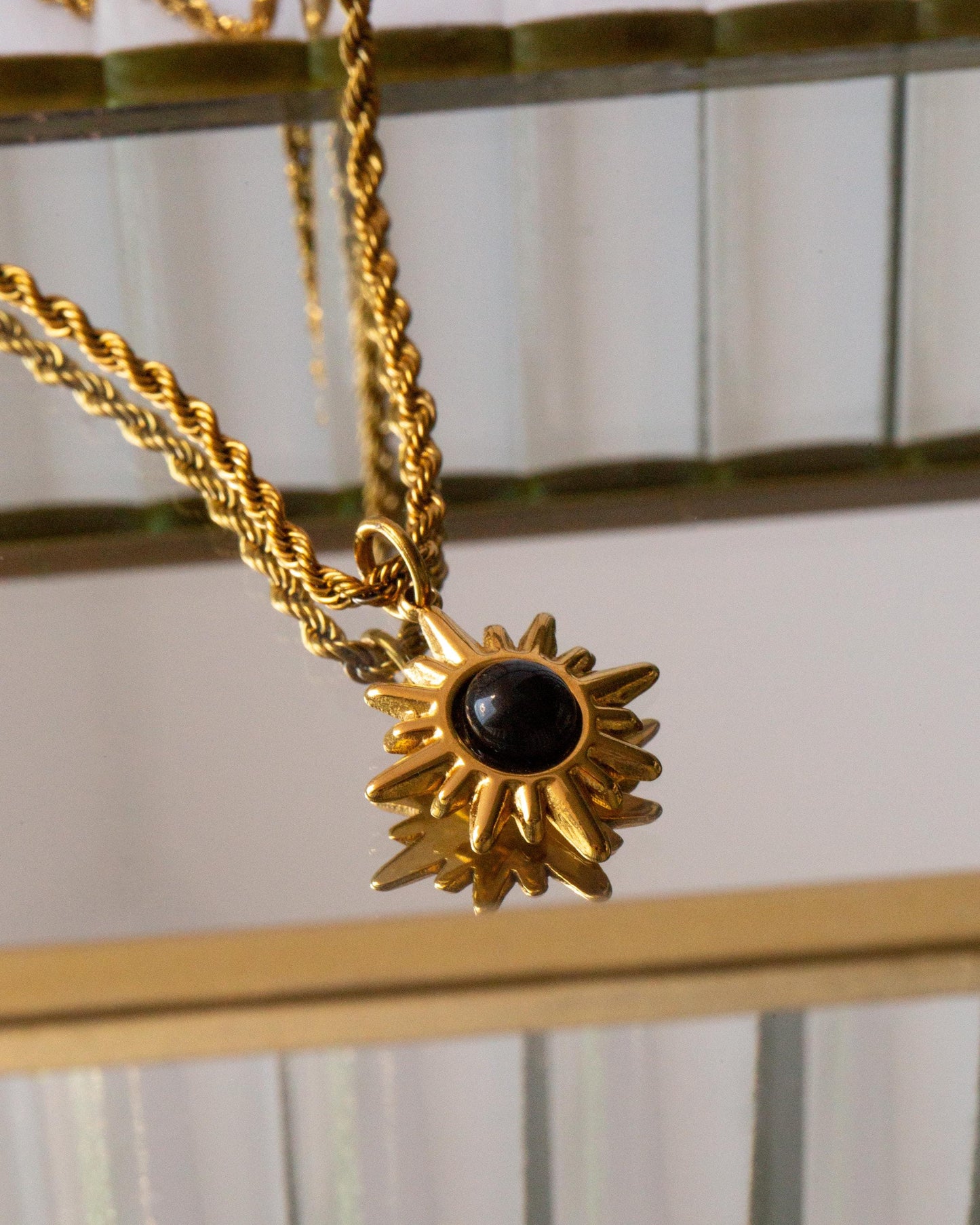 Black Stone Star Necklace